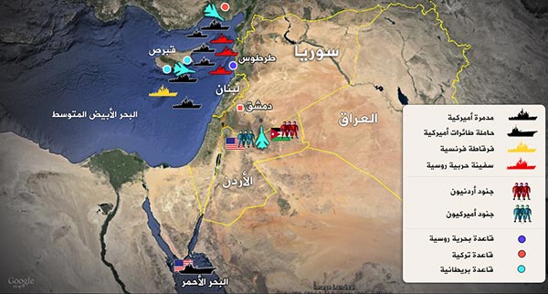 خارطة النفوذ العسكري شهر نيسان