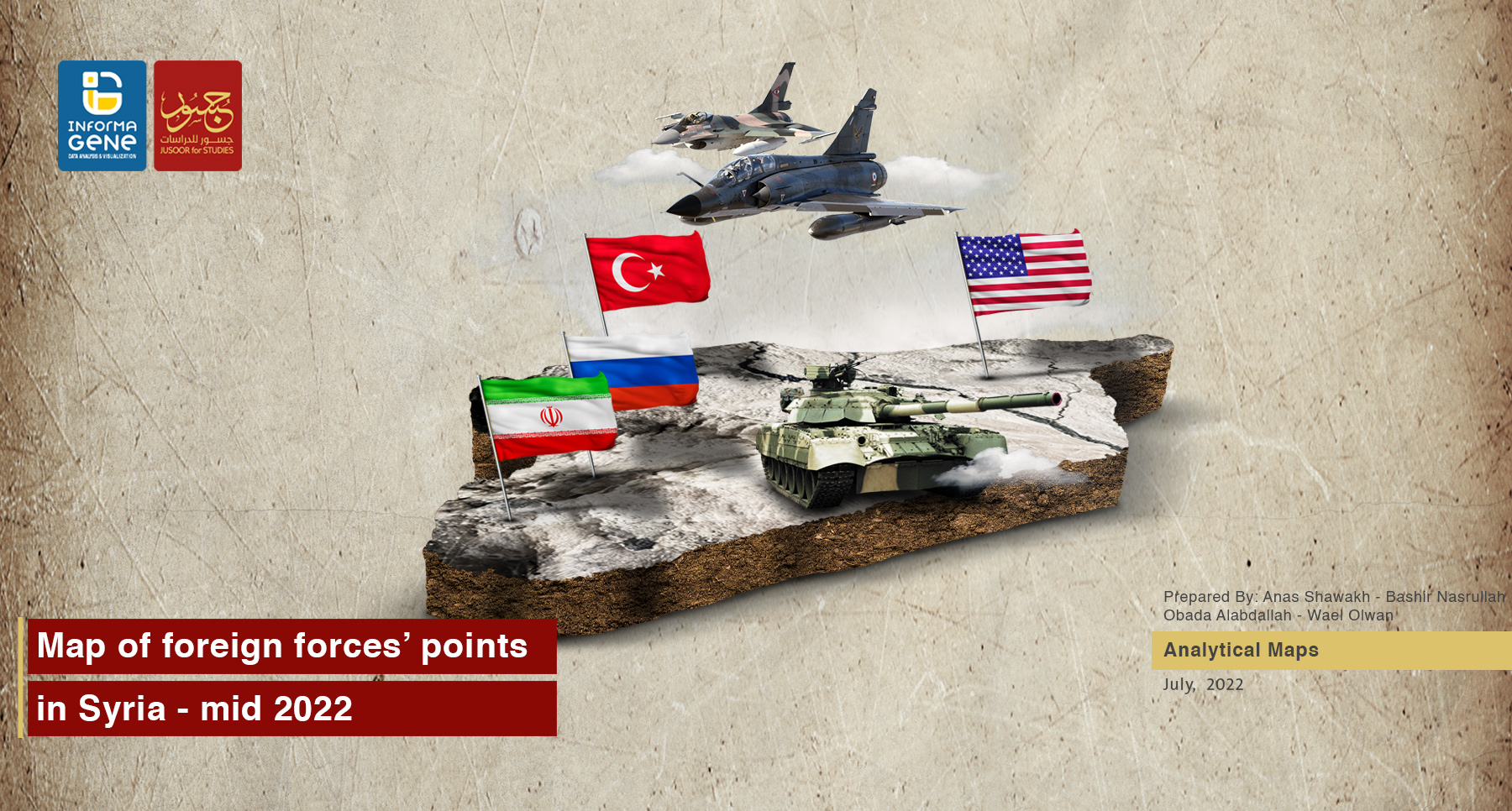 Map of foreign forces’ points in Syria- mid 2022
